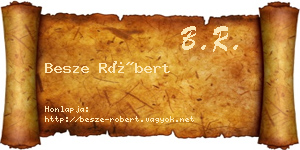 Besze Róbert névjegykártya